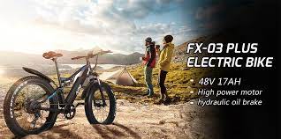 ALFINA FX-03 Plus 1000W up to 50 kph and 90 km range fully electric Mountain/Snow/Beach Ebike 48V 17Ah Lithium Battery with 26 Inch Wheels and 4.0 Fat Boy Tyres