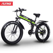 ALFINA FX-01 NEW Folding electric bike 1000W 48V 12.8AH Mountain/Snow/Beach Bike up to 50km/h and 6okm range with 26 InchWheels and 4.0 Fat Tyres