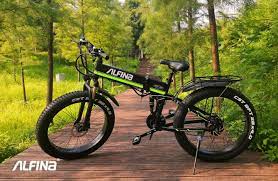 ALFINA FX-01 NEW Folding electric bike 1000W 48V 12.8AH Mountain/Snow/Beach Bike up to 50km/h and 6okm range with 26 InchWheels and 4.0 Fat Tyres