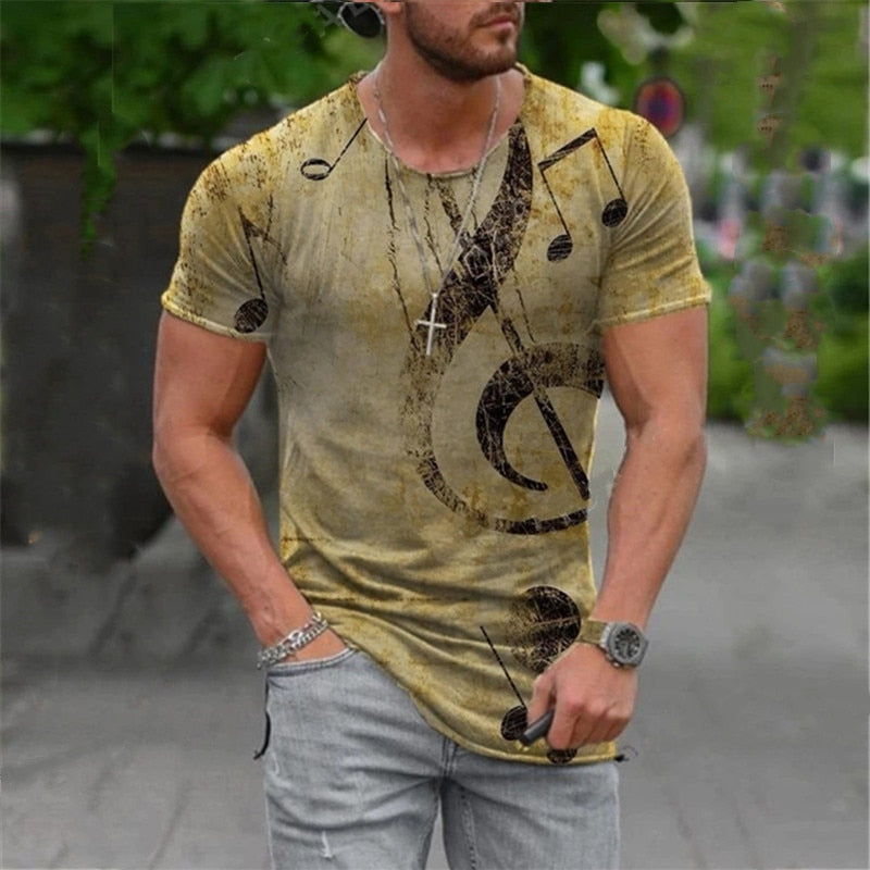 New for 2025/6 Hot Sale Men Fashion T-Shirts Music  Print