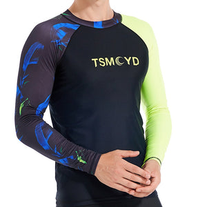 M-6XL UV Protection Lycra Rashguard Men Long Sleeve Swimsuit Swim Rash Guard Quick Dry Surf Driving T Shirt For Swimming 6XL