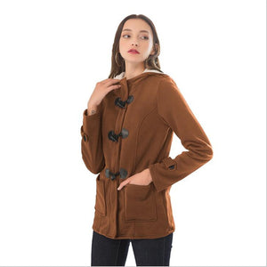 Ladies Fashion Quintessentially British Duffle Coat with Hood, Shearling Style Lining and Toggle Fasteners - Just The Thing To Keep You Warm Whilst Looking Good