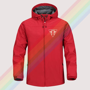 Sleeve Triumph Motorcycle Logo autumn winter sailing hiking Outdoor Hooded Windproof Jacket Men Top Quality Soft Asian size