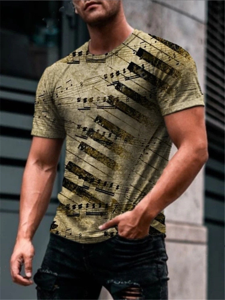 New for 2025/6 Hot Sale Men Fashion T-Shirts Music  Print