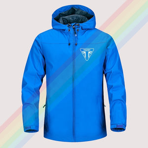 Sleeve Triumph Motorcycle Logo autumn winter sailing hiking Outdoor Hooded Windproof Jacket Men Top Quality Soft Asian size