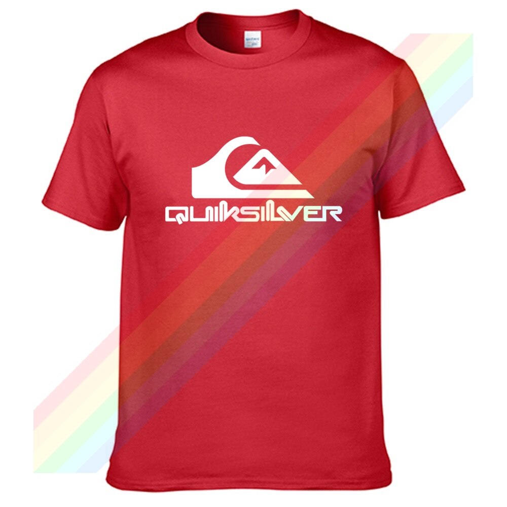 Quiksilver Classic White Logo T Shirt For Men Limitied Edition Unisex Brand T-shirt Cotton Amazing Short Sleeve Tops