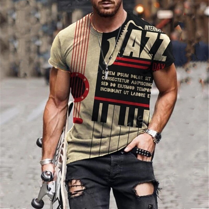 New for 2025/6 Hot Sale Men Fashion T-Shirts Music  Print