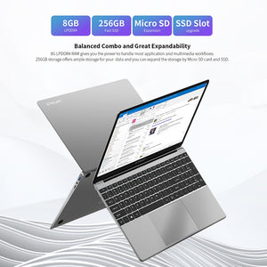 Teclast F15 Plus 15.6 Inch Ultra Light Laptop 1920x1080 FHD 8GB RAM 256GB SSD Windows 10 Intel Gemini Lake N4120 USB3.0 Notebook