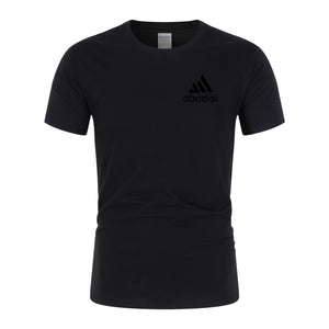 Summer Brand Men's T-shirt Tops Short-sleeved 100% Cotton T-shirt Quick-drying Breathable Running Jogging Fitness Sportswear