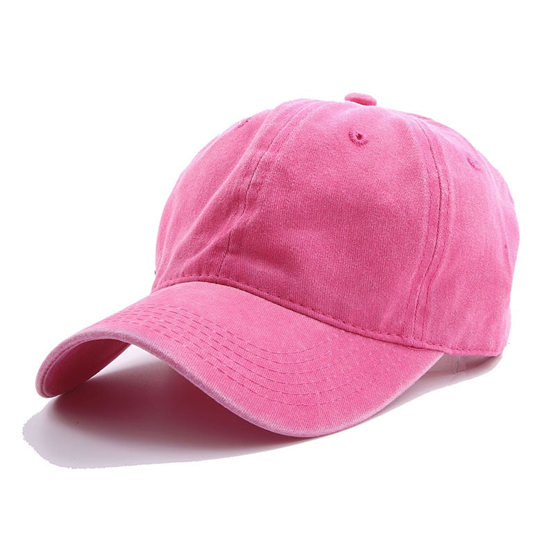 Solid Spring Summer Cap Women Ponytail Baseball Cap Fashion Hats Men Baseball Cap Cotton Outdoor Simple Vintag Visor Casual Cap