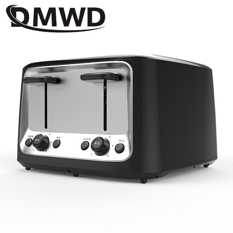 Stainless Steel Single/Double Side Bread Baking Oven Machine 2 Slot  Electric Toaster Automatic Breakfast Toast Sandwich Maker EF