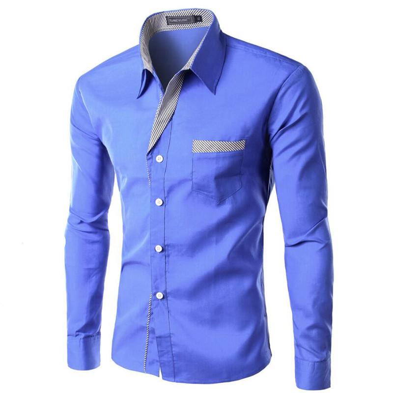 SALE: Royal Blue Long Sleeve Shirt Dress