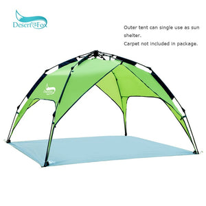 Desert Fox Automatic Tent 3-4 Person Camping Tent,Easy Instant Setup Protable Backpacking for Sun Shelter,Travelling,Hiking