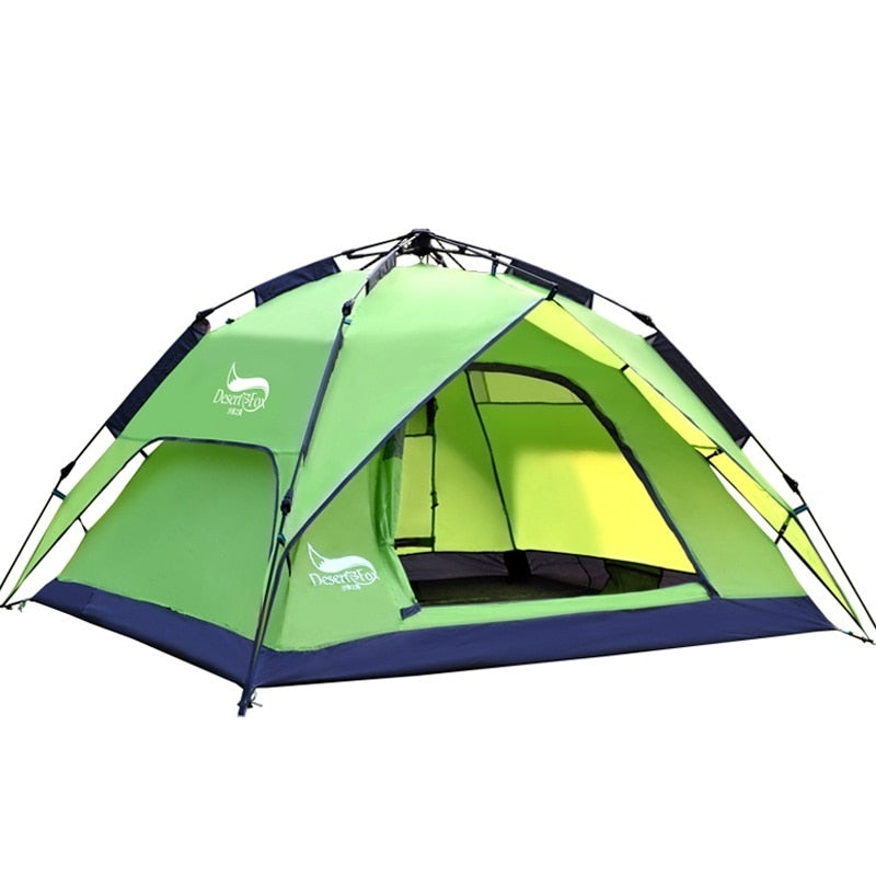 Desert Fox Automatic Tent 3-4 Person Camping Tent,Easy Instant Setup Protable Backpacking for Sun Shelter,Travelling,Hiking