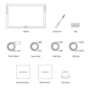 GAOMON PD2200 21.5 Inches 92%NTSC Graphic Drawing Tablet  Monitor Pen display with Tilt-Support Battery-Free 8192 Pen Pressure