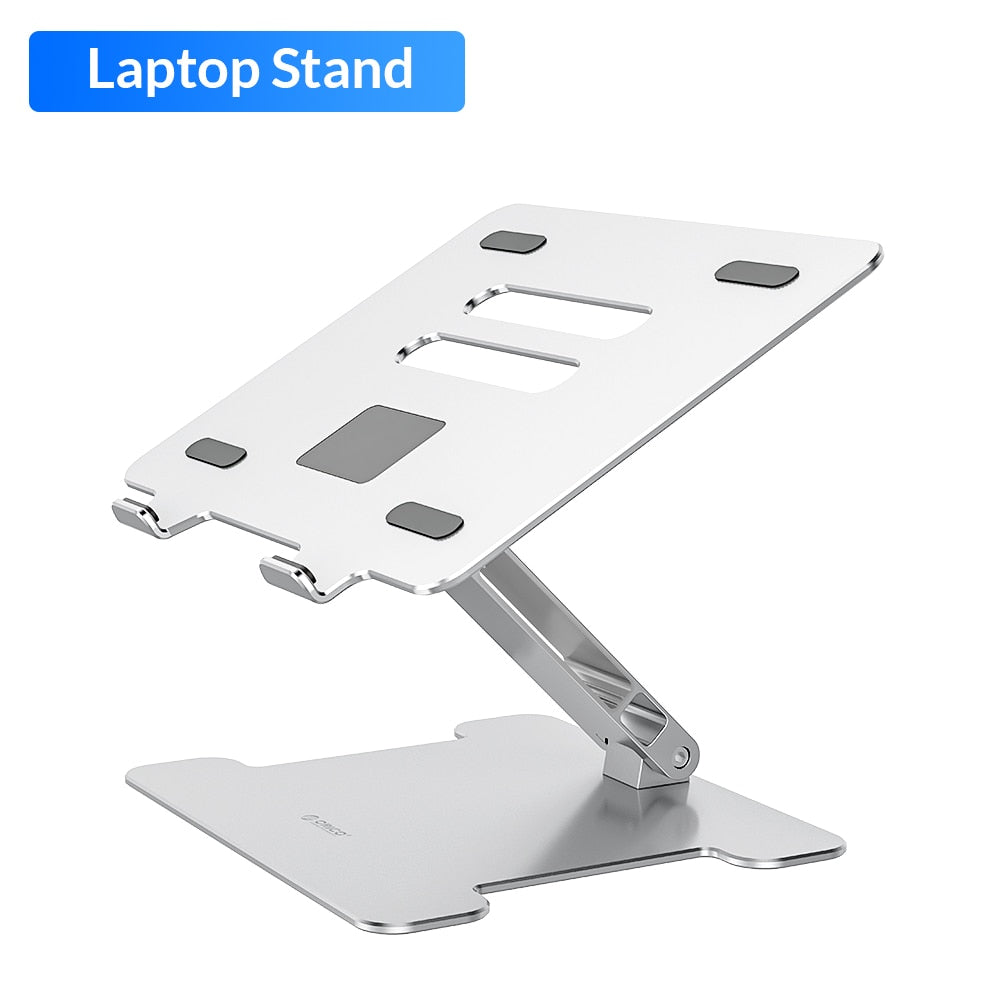 ORICO 4 Port USB3.0 Foldable Laptop Stand Aluminum Notebook Riser Desktop Laptop Cooling Stand for MacBook Dell