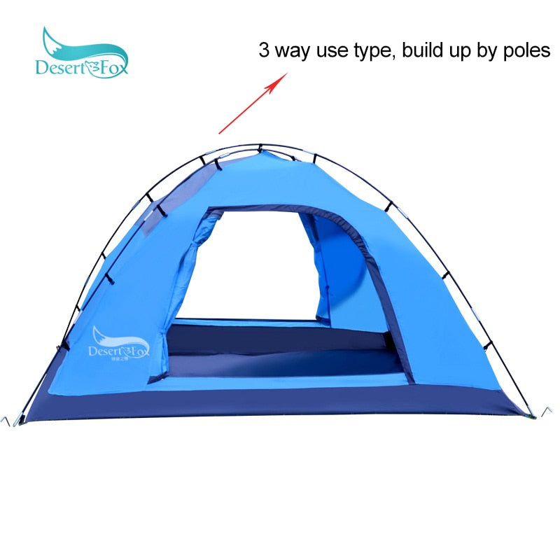 Desert Fox Automatic Tent 3-4 Person Camping Tent,Easy Instant Setup Protable Backpacking for Sun Shelter,Travelling,Hiking