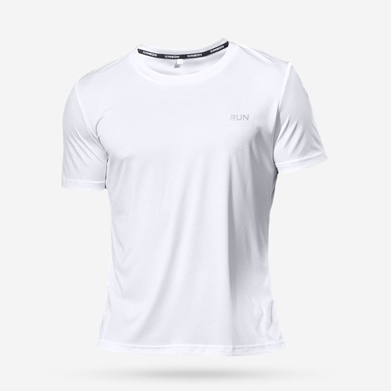 High Quality Polyester Men Running T Shirt Quick Dry Fitness Shirt Training Exercise Clothes Gym Sport Shirt Tops Lightweight