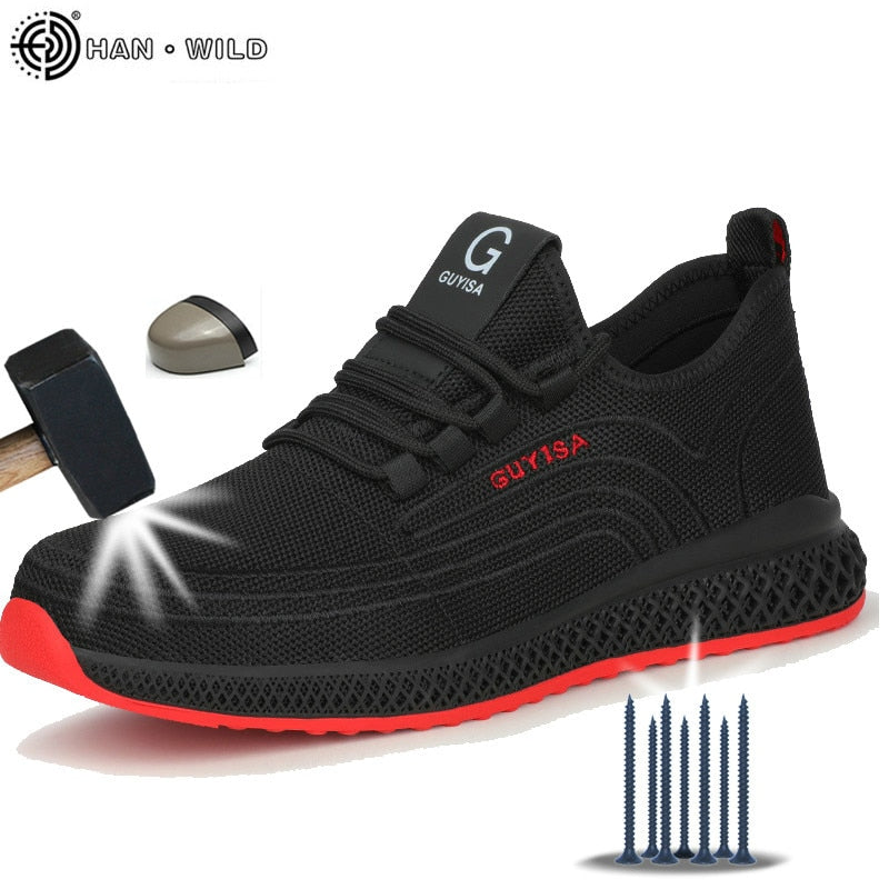 Safety Shoes With Metal Toe Men Immortal Indestructible Ryder Breathable Sneakers Shoe Work Shoes With Steel Toe Work Boots