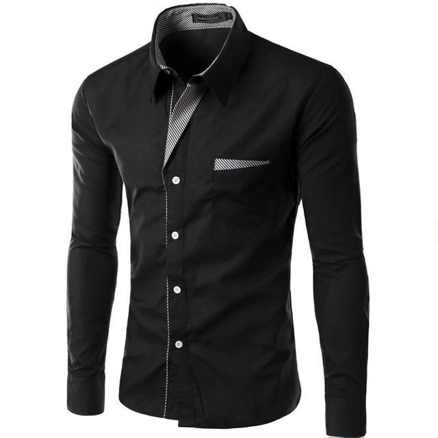 2024 Hot Sale New Fashion Camisa Masculina Long Sleeve Shirt Men Slim