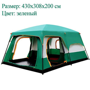 The camel outdoor New big space camping outing two bedroom tent ultra-large hight quality waterproof camping tent Free shipping