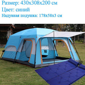 The camel outdoor New big space camping outing two bedroom tent ultra-large hight quality waterproof camping tent Free shipping