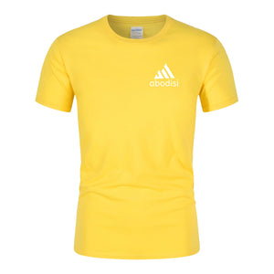 Summer Brand Men's T-shirt Tops Short-sleeved 100% Cotton T-shirt Quick-drying Breathable Running Jogging Fitness Sportswear