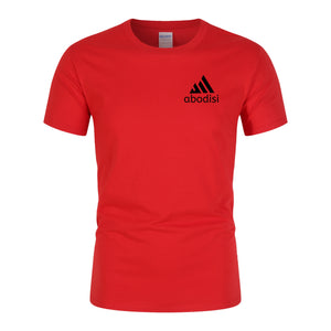 Summer Brand Men's T-shirt Tops Short-sleeved 100% Cotton T-shirt Quick-drying Breathable Running Jogging Fitness Sportswear