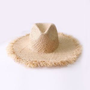 ISLAND GIRL 100% Natural Hand Woven Raffia Women's Straw Wide Floppy Brim Sun/Beach Hat