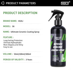 Ceramic Coating For Cars Paint Mirror Shine Crystal Wax Spray Nano Hydrophobic Anti-fouling Auto Detailing Car Cleaning Products