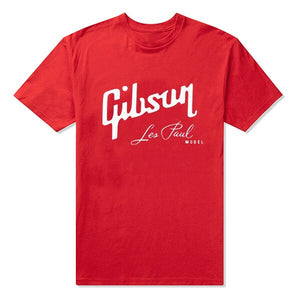 Gibson Guitar New Summer 2022 Fashion Printed T Shirt For Men Casual Cotton Short Sleeve T-shirt