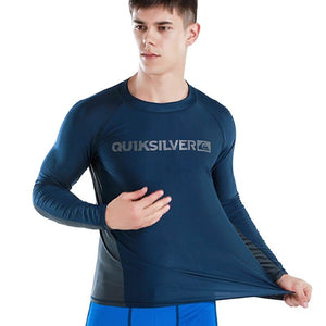 M-6XL UV Protection Lycra Rashguard Men Long Sleeve Swimsuit Swim Rash Guard Quick Dry Surf Driving T Shirt For Swimming 6XL