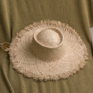 ISLAND GIRL 100% Natural Hand Woven Raffia Women's Straw Wide Floppy Brim Sun/Beach Hat