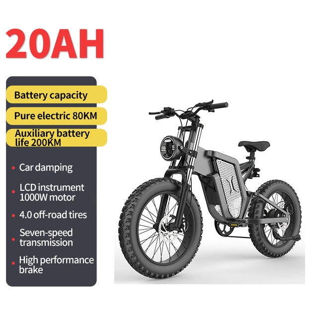 NEW NOTTING HILL E-BIKES 2024 EKX X20 2000W Electric E-Bike Mountain Beach Snow Ebike