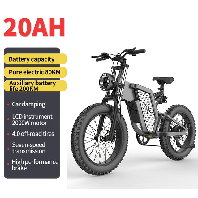 NEW NOTTING HILL E-BIKES 2024 EKX X20 2000W Electric E-Bike Mountain Beach Snow Ebike