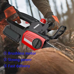 1800W Cordless Brushless Chainsaw with Removable Lithium Battery