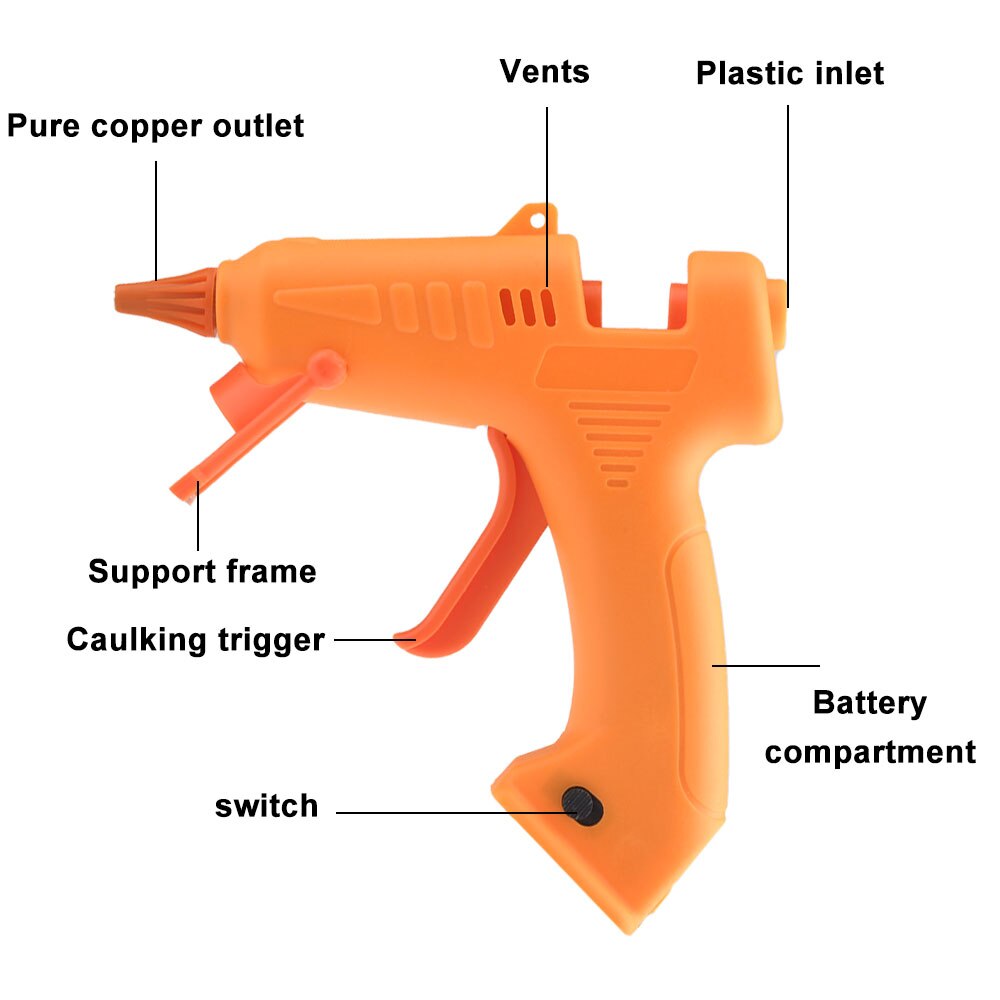 Cordless 3.6V Hot Melt Glue Gun with Glue-Stick USB Rechargeable High Temperature Hot Glue Gun Repair Tool Home DIY Hot Glue Gun