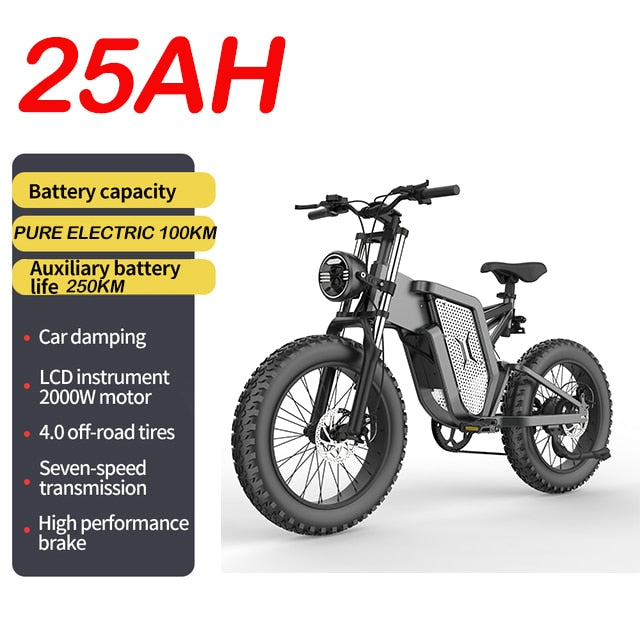 NEW NOTTING HILL E-BIKES 2024 EKX X20 2000W Electric E-Bike Mountain Beach Snow Ebike