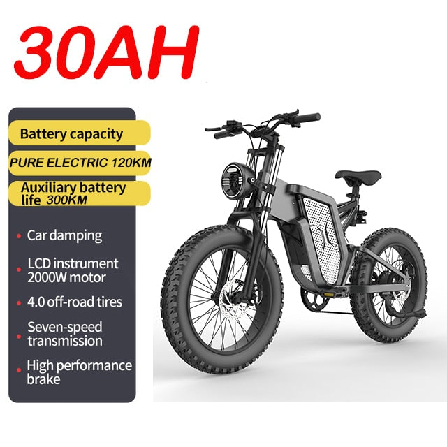 NEW NOTTING HILL E-BIKES 2024 EKX X20 2000W Electric E-Bike Mountain Beach Snow Ebike