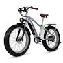 Notting Hill MX-04 "London Moped" Electric E-Bike 1000W Motor with 48V Lithium Battery Road/Mountain/Snow/Beach Ebike Electric Bicycle with 26" Wheels and 4.0 Fat Tyrese e bike e mountain bike