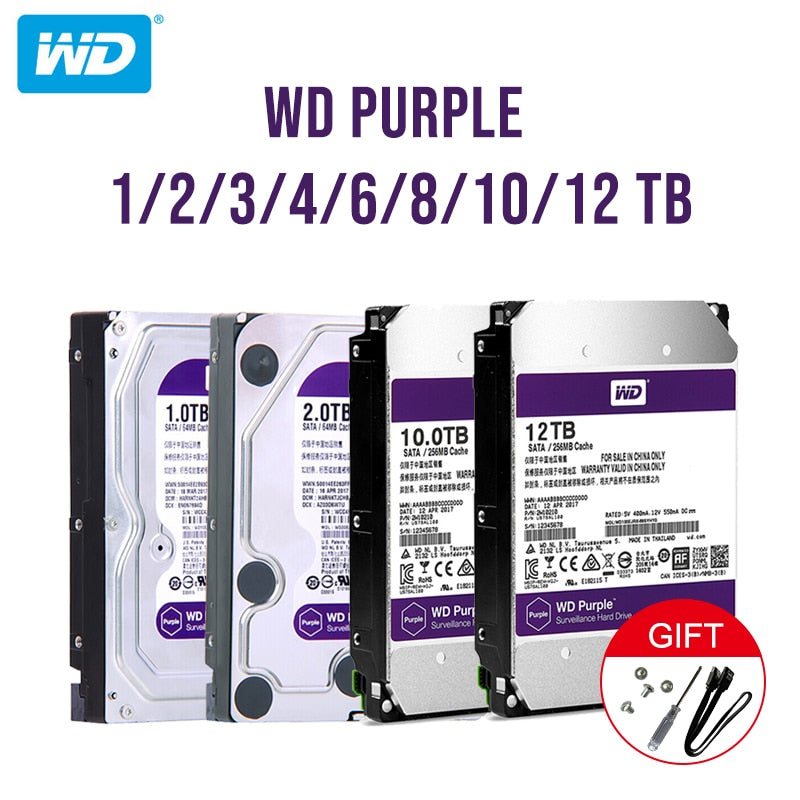 Western Digital WD Purple Surveillance HDD 3TB 4TB SATA 6.0Gb/
