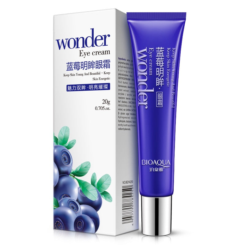 BiOAQUA Wonder Natural Blueberry Eye Enhancing Anti-Ageing Eye Cream. Effective against Puffiness, Dark Circles, Lines and Wrinkles