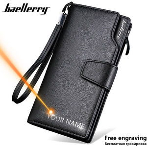 BAELLERRY Designer Brand Wallet Long Style. High Capacity and Good Quality. For Passport/Credit Cards/Driver's Licence