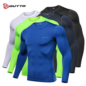 Outto Mens Cycling Base Layers Long Sleeves Compression Quick Dry Fitness Gym Running Bicycle Underwear