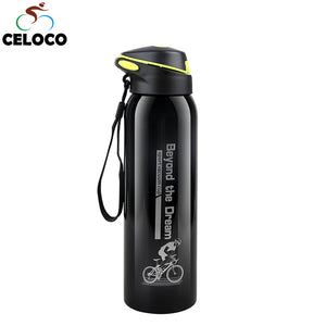 500ML Bike Water Bottle Outdoor Sport Running Mountain Cycling Warm-keeping Bicycle Kettle Drink Bottle Stainless Steel Cup