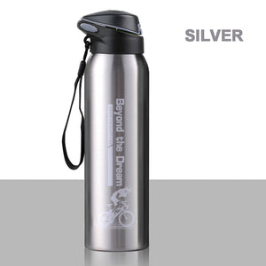 500ML Bike Water Bottle Outdoor Sport Running Mountain Cycling Warm-keeping Bicycle Kettle Drink Bottle Stainless Steel Cup