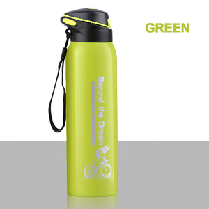 500ML Bike Water Bottle Outdoor Sport Running Mountain Cycling Warm-keeping Bicycle Kettle Drink Bottle Stainless Steel Cup