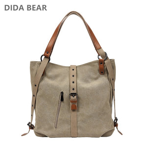 DIDA BEAR Canvas Large Capacity Designer Tote/Shoulder Bag