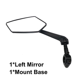 Bicycle Adjustable Rear View Mirror Bike Cycling Clear Wide Range Back Sight Rearview Reflector Handlebar Left Right Mirror