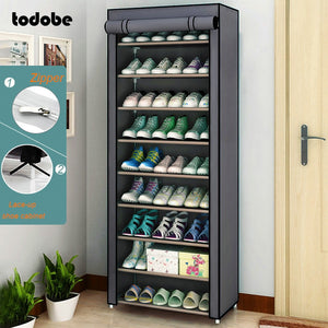 Multi-layer Simple Shoe Cabinet DIY Assembled Space-saving Shoe Organizer Shelf Home Dorm Storage Closet Dustproof Shoes Rack